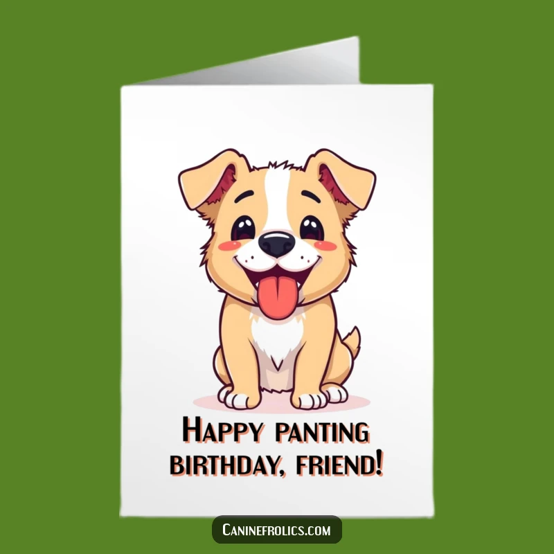 Free Printable Dog Birthday Card: Happy Panting Pup Post-Fun Downloadable