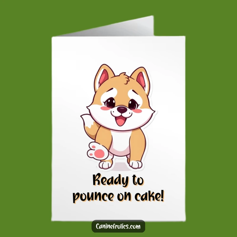 Free Printable Birthday Card: Playful Dog Pounce, Hilarious Downloadable Gift!