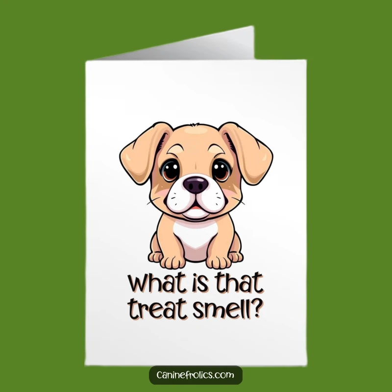 Free Printable Birthday Card: Inquisitive Dog Flopped Ears, Funny Downloadable Gift for Curious Souls