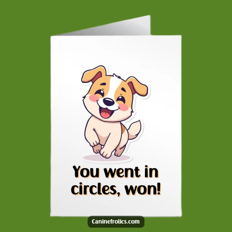 Free Printable Congrats Card: Dog's Dizzy Success, Funny Dog Lover Downloadable