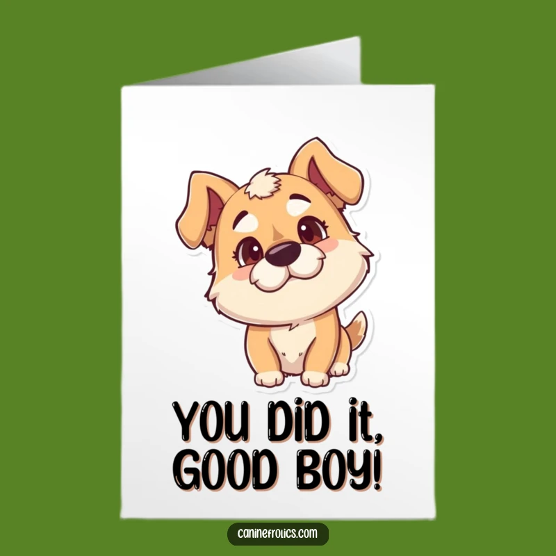 Free Printable Dog Congrats Card - Goofy Dog Downloadable Celebration Gift