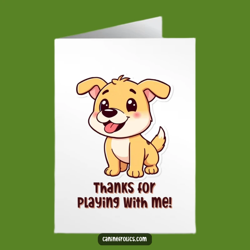 Free Printable Playful Dog Thank You Card - Energetic Dog Downloadable Gift