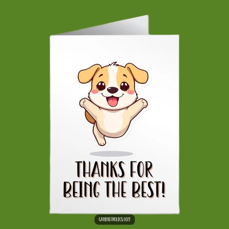 Free Printable Thank You Card: Joyful Dog - Funny Downloadable Appreciation Gift