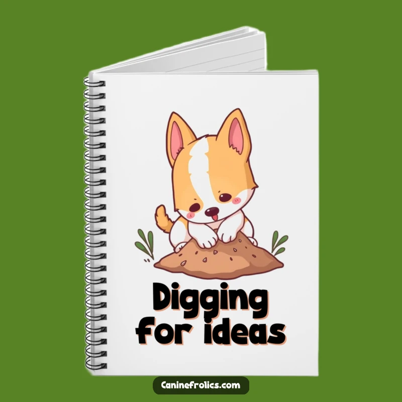 Funny Notebook - Digging Dog Dirt Mound for Earthy Notes