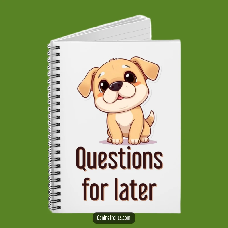 Funny Curious Dog Notebook - Jot Down Ideas with a Playful Head Tilt