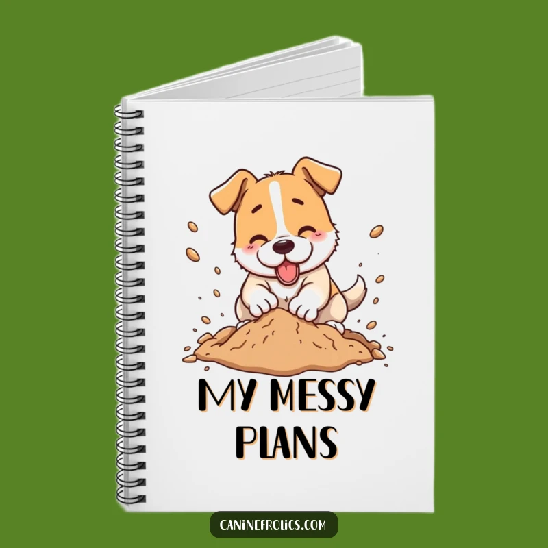 Funny Dog Digging Dirt Notebook - Jot Down Ideas with Canine Flair