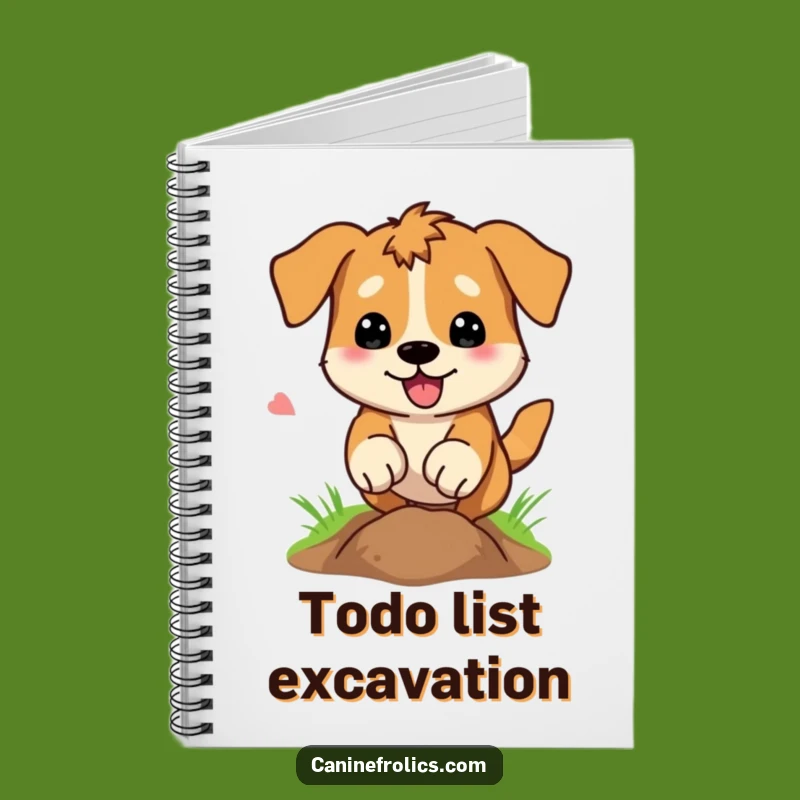 Funny Dog Digging Notebook: Plan Your Projects with Canine Focus