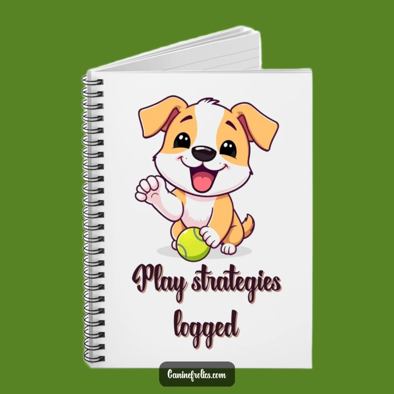 Funny Dog Notebook: Tennis Ball Player, Excited Yip, Jot Down Your Plays