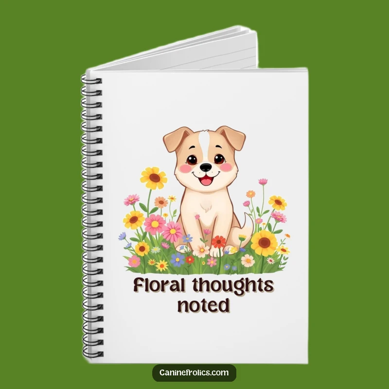 Funny Dog Notebook: Wildflower Smile Journal, Gift Idea