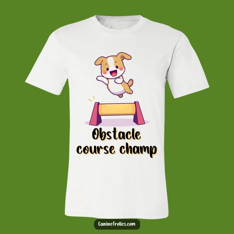 Funny Leaping Dog T-Shirt: Show Off Your Go-Getter Attitude
