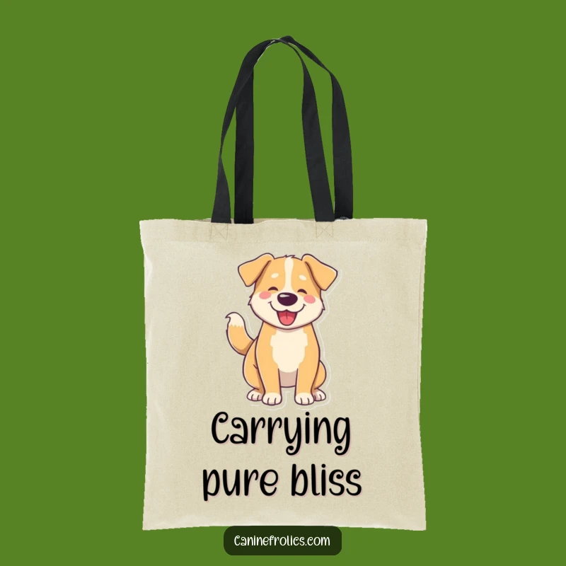 Funny Dog Wiggle Tote Bag: Durable Tail Wag Art, Practical & Funny Gift for Pet Parents