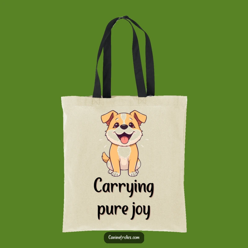 Funny Dog Wag Tote Bag - Enthusiastic Pooch Carry-All Gift