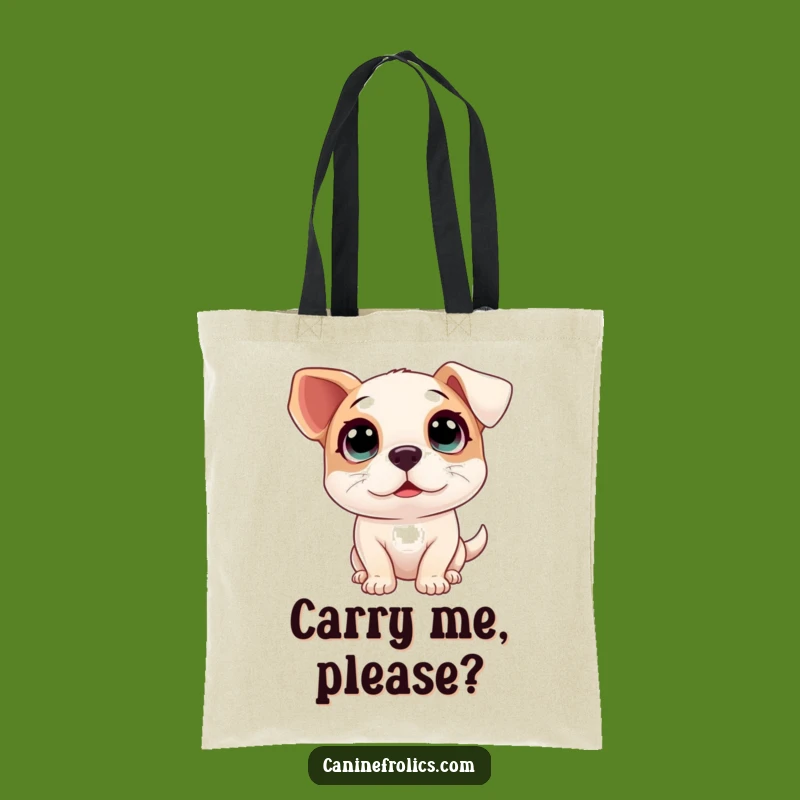 Funny Big Eyes Dog Tote Bag - Excited Innocent Carrier Gift