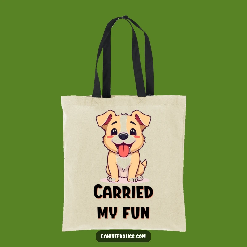 Funny Dog Panting Tote Bag: Durable Tired Pup Art, Practical & Funny Gift for Pet Lovers
