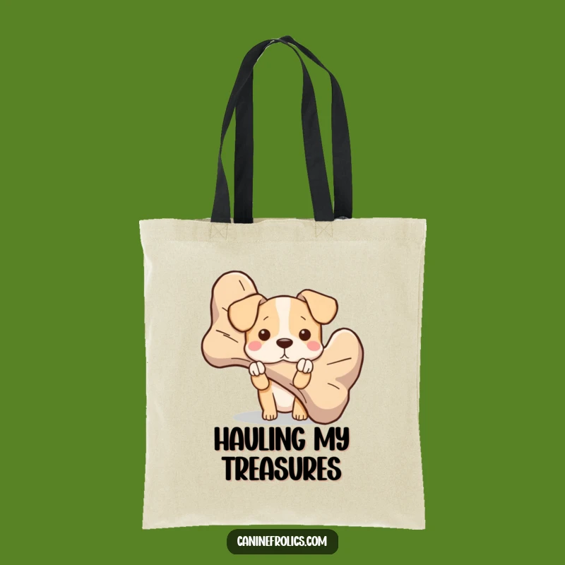 Funny Peek-a-Bone Dog Tote Bag: Carry Your Treasures Secretly