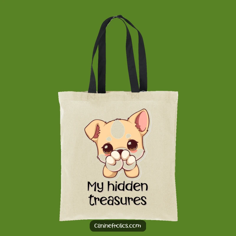 Funny Tote Bag - Winking Giant Eyed Dog, Stylish Canine Carryall, Perfect Funny Gift